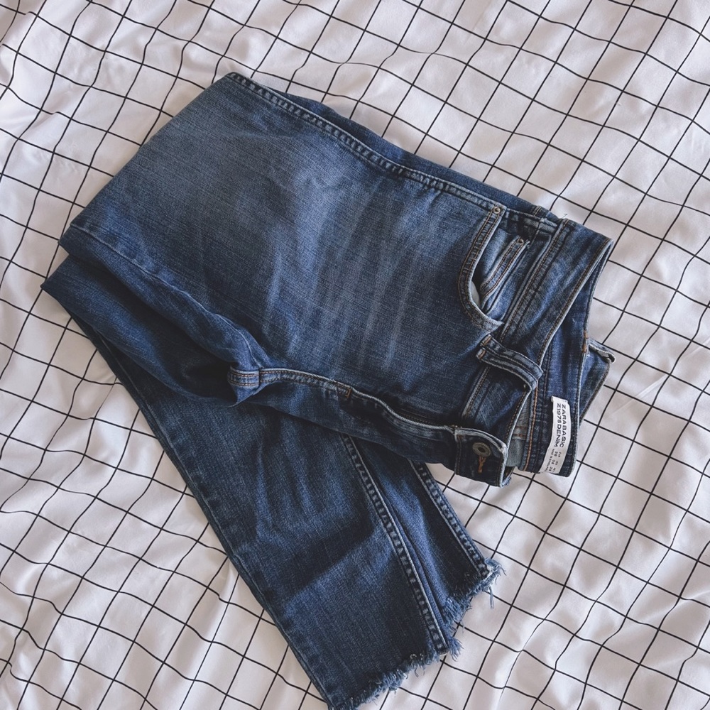 Zara blue denim (skinny mid rise)